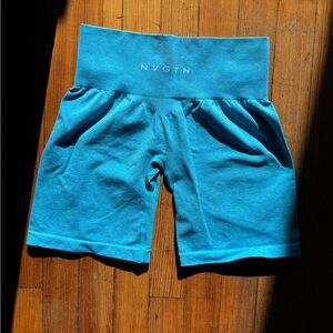 NVGTN Women's High-Waist Turquoise Active Shorts